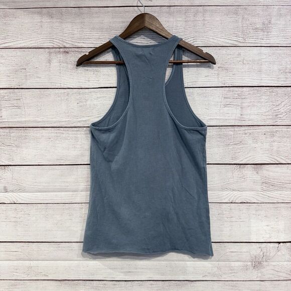 Unsubscribed Blue Raceback Tank Top Size Small Sleeveless Jersey Basic Casual - Picture 2 of 6